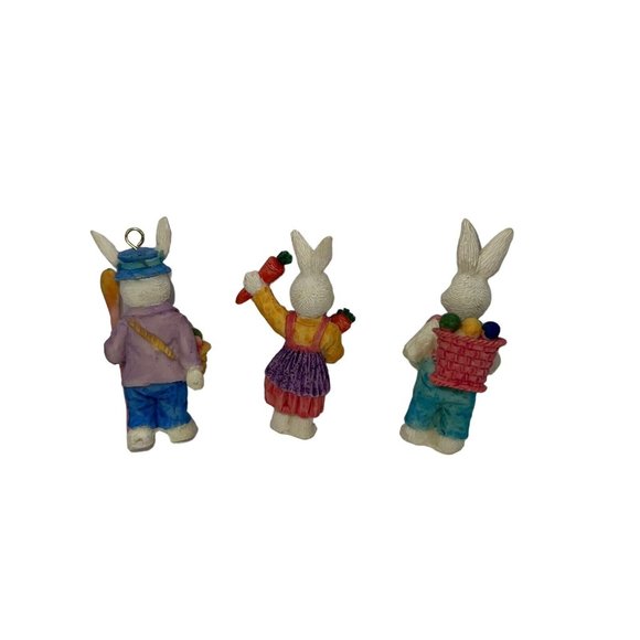 19 Easter Tree Ornaments Resin & Wooden Rabbits Foam Eggs READ DESCRIPTION - Picture 5 of 12